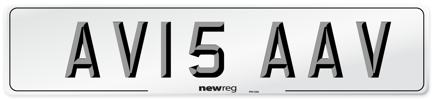 AV15 AAV Number Plate from New Reg